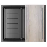 Кухонная мойка Paulmark Next-multi sink 54 UNI (540*450) Вороненая сталь GM