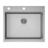 Кухонная мойка Paulmark Kroner-Pro 59 (590*510) Брашированная сталь BS