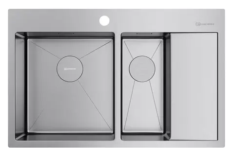 Кухонная мойка Omoikiri Akisame 78-2-IN-L (4973062) нержавеющая сталь